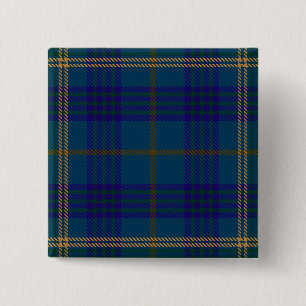 Badge Carré 5 Cm Fermanagh Comté Tartan irlandais