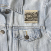 Badge Carré 5 Cm Fermes de G Ives, Oakland et A Wheeler, Pewaukee (En situation)