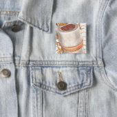 Badge Carré 5 Cm Fermez-vous d'un disque invertebral dans l'épine (En situation)