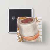 Badge Carré 5 Cm Fermez-vous d'un disque invertebral dans l'épine (Devant & derrière)