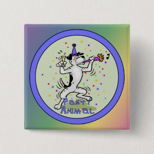 Badge Carré 5 Cm Fêtard