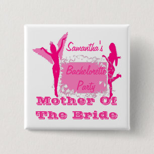 Badge Carré 5 Cm Fête de bachelorette des mariées personnalisées