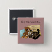 Badge Carré 5 Cm Fête des pères (Devant & derrière)