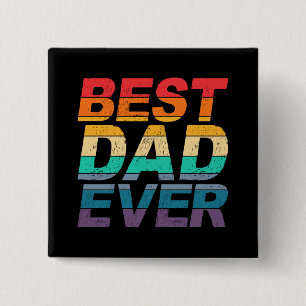 Badge Carré 5 Cm Fête des pères colorée du meilleur papa jamais B