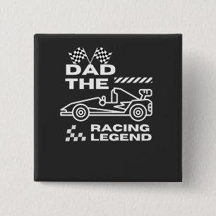 Badge Carré 5 Cm Fête des pères papa de la légende de course