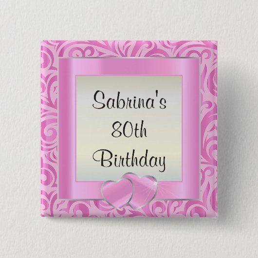 Badge Carré 5 Cm Fête du 00e anniversaire| Texte DO-IT-YOURSELF| Ro (Devant)