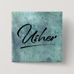 Badge Carré 5 Cm Fête du mariage Usher