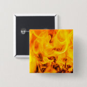 Badge Carré 5 Cm Feu et flammes (Devant & derrière)