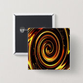 Badge Carré 5 Cm Feu Spiral - Customisé (Devant & derrière)