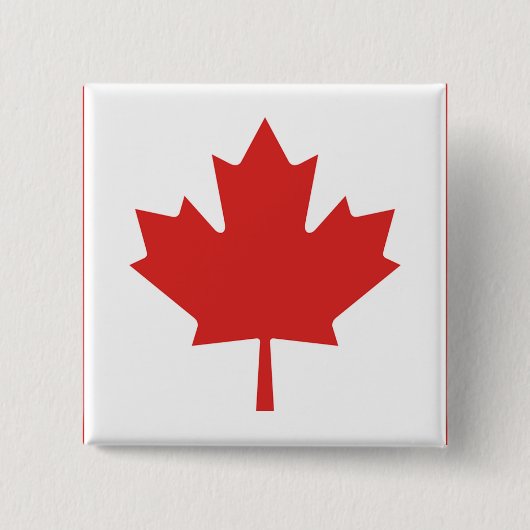 Badge Carré 5 Cm Feuille d'érable du Canada (Devant)