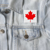 Badge Carré 5 Cm Feuille d'érable du Canada (En situation)