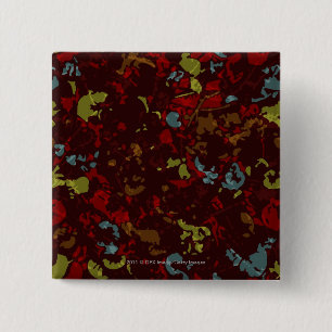 Badge Carré 5 Cm Feuille et fleurs colorés contre le camouflage
