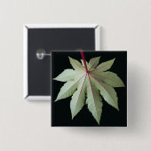 Badge Carré 5 Cm Feuille et tige (Devant & derrière)