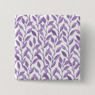 Badge Carré 5 Cm Feuilles de lavande