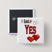 Badge Carré 5 Cm Fiançailles (Devant & derrière)