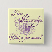 Badge Carré 5 Cm Fibromyalgie (Devant)