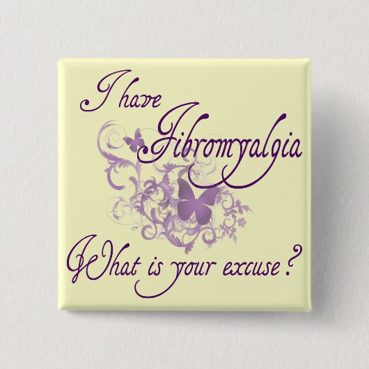 Badge Carré 5 Cm Fibromyalgie (Devant)