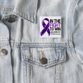Badge Carré 5 Cm Fibromyalgie - Lutte Pour Gagner (En situation)