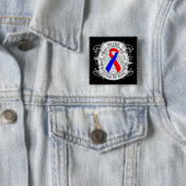 Badge Carré 5 Cm Fibrose Pulmonaire Ne Jamais Abandonner L'Espoir (En situation)