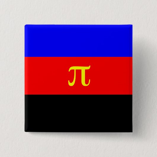 Badge Carré 5 Cm Fierté de Polyamorous (Devant)