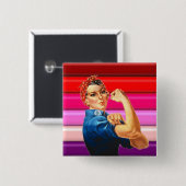 Badge Carré 5 Cm Fierté lesbienne (Devant & derrière)