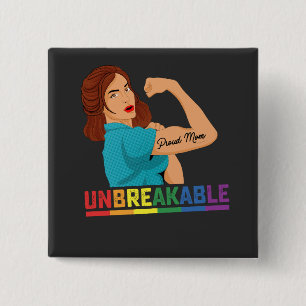 Badge Carré 5 Cm Fierté LGBT Inébranlable Mère Fière Gay Lesbienne