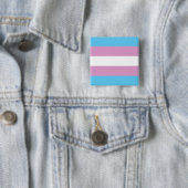 Badge Carré 5 Cm Fierté transsexuelle (En situation)