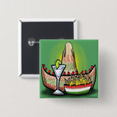 Badge Carré 5 Cm Fiesta (Devant & derrière)