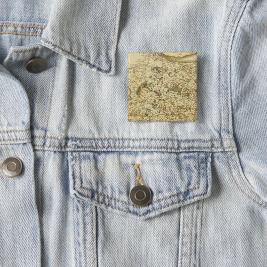 Badge Carré 5 Cm Fife composite, Kinross (En situation)
