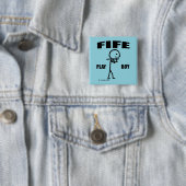 Badge Carré 5 Cm Fife Play Boy (En situation)