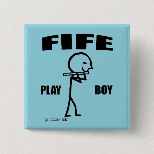 Badge Carré 5 Cm Fife Play Boy (Devant)