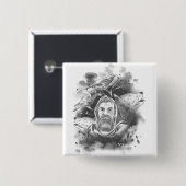 Badge Carré 5 Cm Figure à capuchon foncé dans les ombres de lot d'e (Devant & derrière)