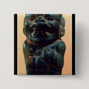 Badge Carré 5 Cm Figure avec la tête de Jaguar