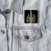 Badge Carré 5 Cm Figure de la déesse indoue Kali (En situation)