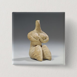 Badge Carré 5 Cm Figurine femelle dans le style de Halaf, c.4500