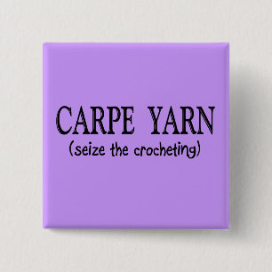 Badge Carré 5 Cm Fil de Carpe (saisissez le Crochting)