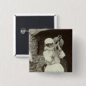 Badge Carré 5 Cm Fille arménienne de pays, Erevan (Devant & derrière)