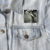 Badge Carré 5 Cm Fille de danse (En situation)