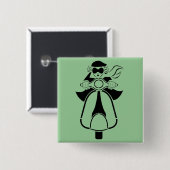 Badge Carré 5 Cm Fille de scooter (Devant & derrière)