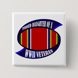 Badge Carré 5 Cm Fille de vétérinaire de 2ÈME GUERRE MONDIALE