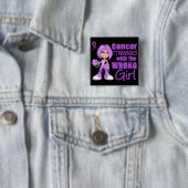 Badge Carré 5 Cm Fille de With Wrong du Général Cancer Messed (En situation)