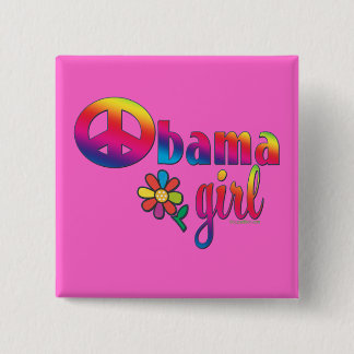 Badge Carré 5 Cm Fille d'Obama