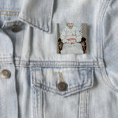 Badge Carré 5 Cm Fille malade (En situation)