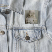 Badge Carré 5 Cm Fille voilée (marbre) (En situation)