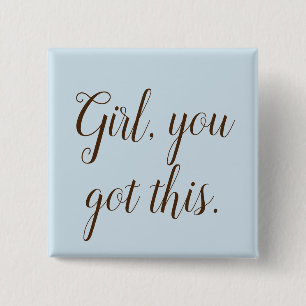 Badge Carré 5 Cm Fille Vous Avez Cela Typographie