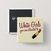 Badge Carré 5 Cm Filles blanches (Devant & derrière)