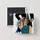 Badge Carré 5 Cm Fin du mariage (Devant & derrière)