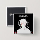 Badge Carré 5 Cm FindChaos - embrouillé (Devant & derrière)