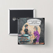 Badge Carré 5 Cm Finding the Right Bra Button (Devant & derrière)