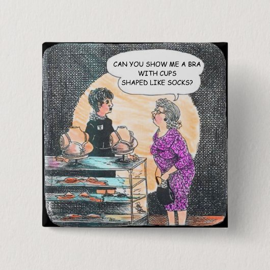 Badge Carré 5 Cm Finding the Right Bra Button (Devant)